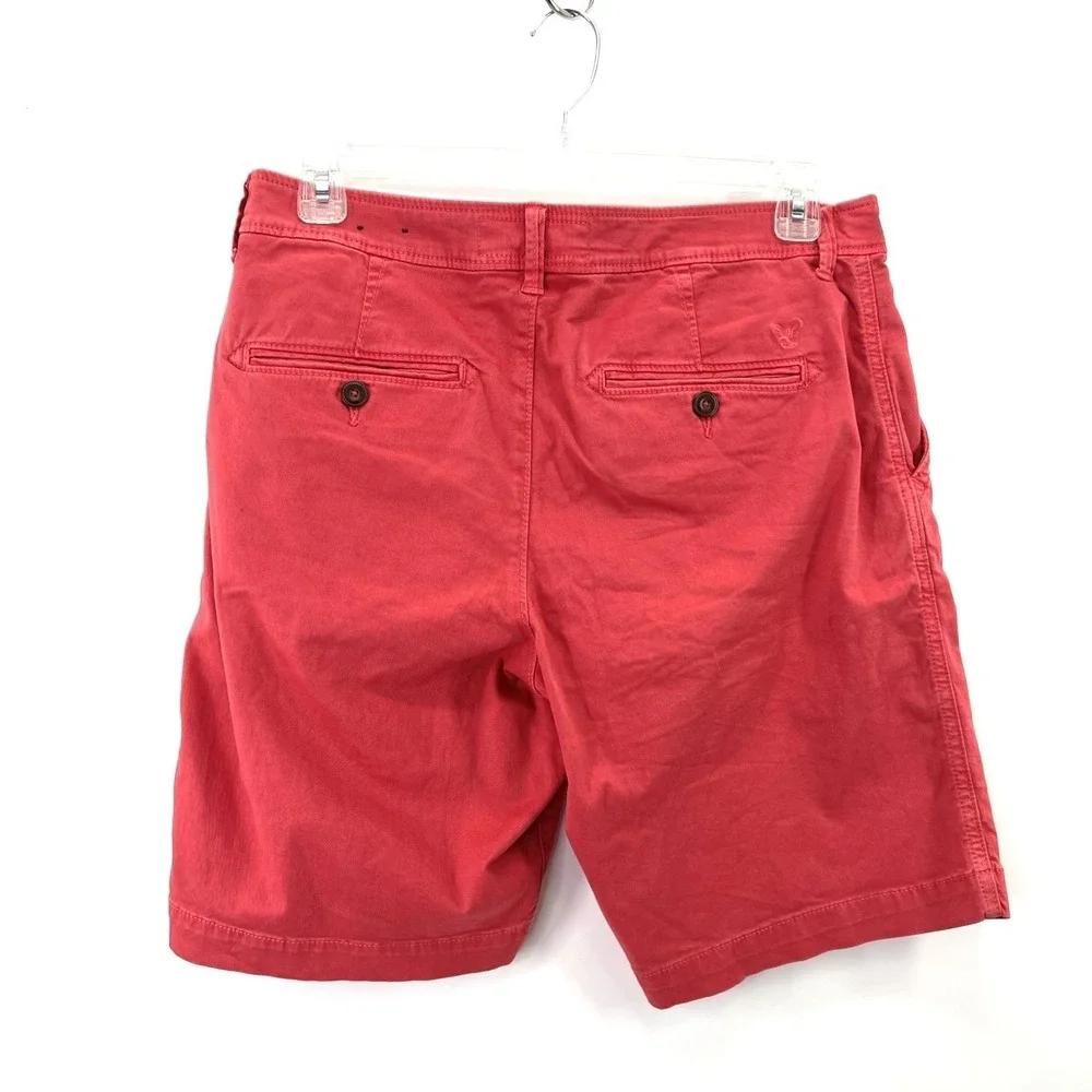 American Eagle Classic Shorts Size 33 Nantucket Red Frat Preppy Active Flex
